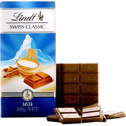 Barra Lindt Classic Ao Leite 100g