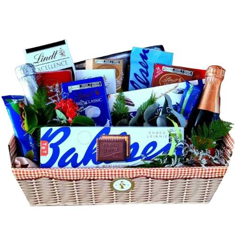 Cesta Chocolates Premium c/ Espumantes - Maria Madame Com. de Kits e Cestas