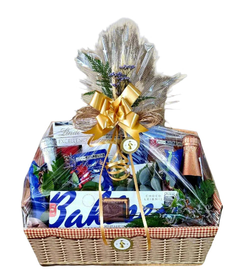Cesta Chocolates Premium c/ Espumantes - Maria Madame Com. de Kits e Cestas