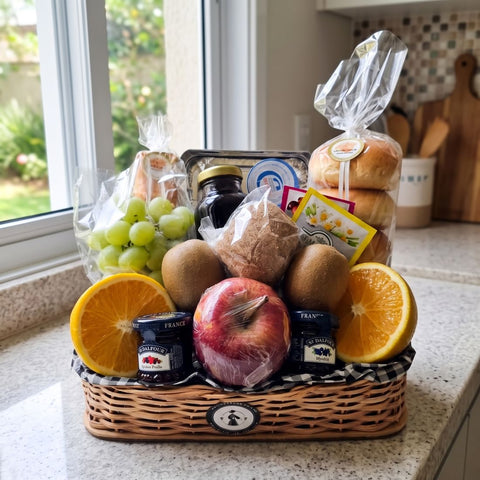 Cesta Presente Saudável Frutas & Brownie