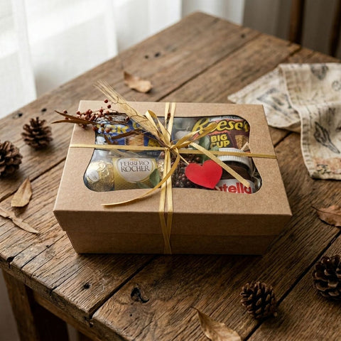 Embalagem da Mimo Box com chocolates importados e Nutella – Maria Madame Sorocaba