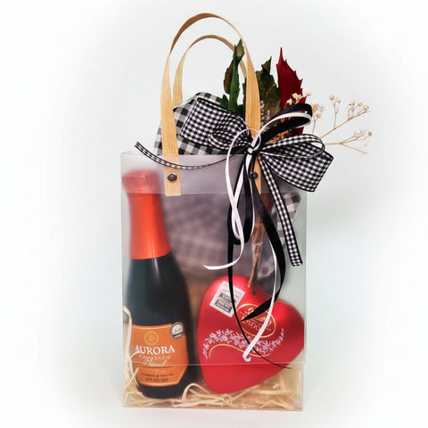 Kit Presente Prosecco & Lindt — Lata Coração