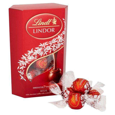 Bombom Lindt Lindor ao Leite 75g (6un) - Maria Madame Comércio de Kits e Cestas Ltda