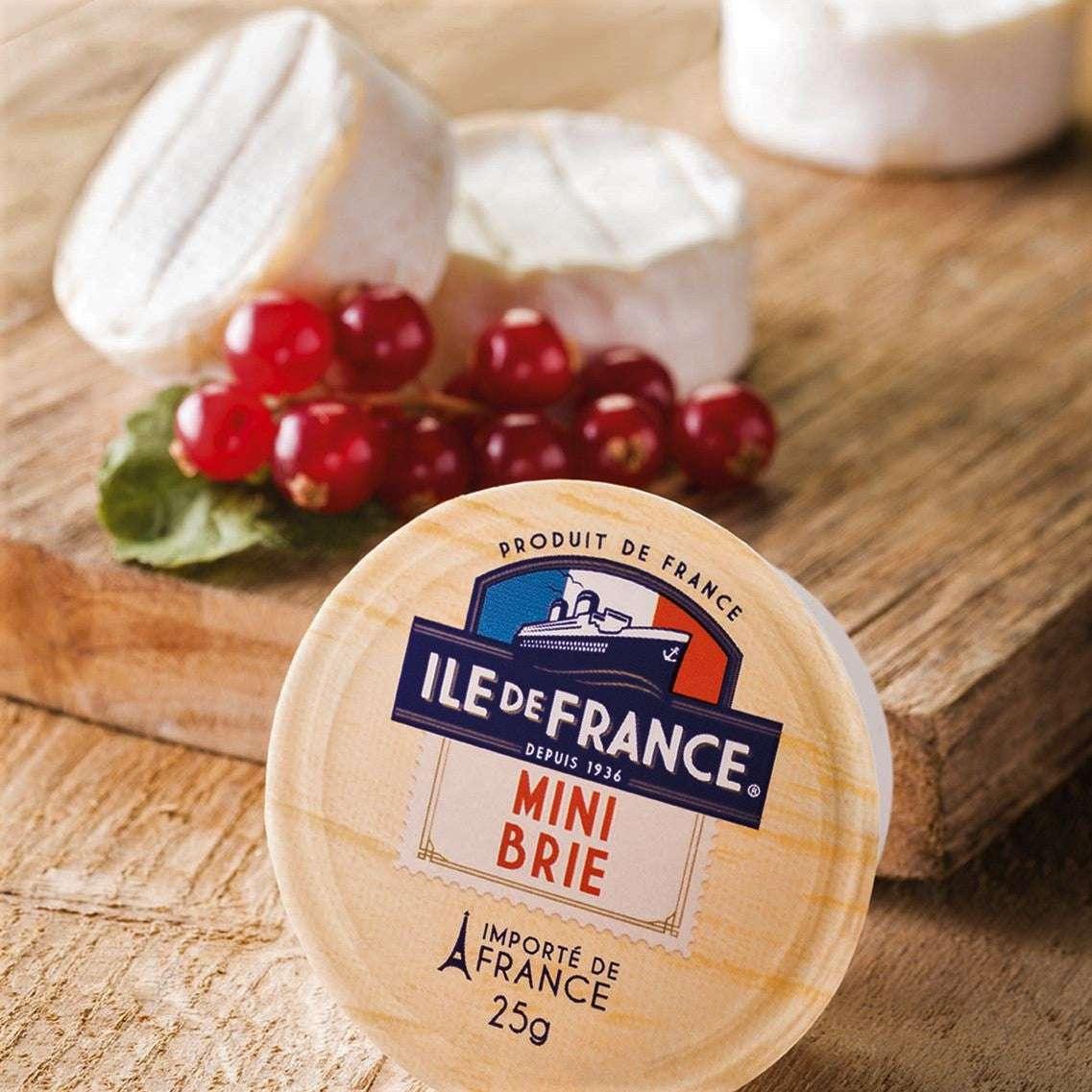 Queijo Mini Brie Ile De France 25g UN - Maria Madame Comércio de Kits e Cestas Ltda